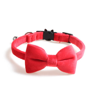  Bowknot Velvet Pet Collars for Dogs cashymart