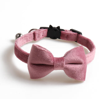  Bowknot Velvet Pet Collars for Dogs cashymart