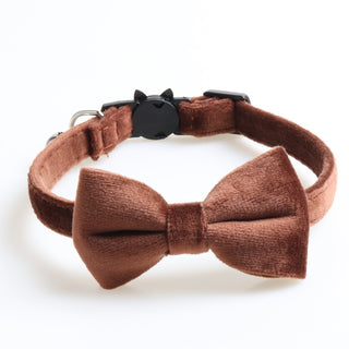  Bowknot Velvet Pet Collars for Dogs cashymart