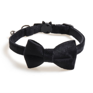  Bowknot Velvet Pet Collars for Dogs cashymart