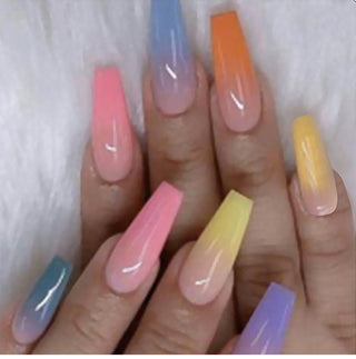  Long Ballet Nails With Flat And Pointed Water Droplets cashymart