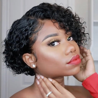  Women's Exotic Short Curly Hair Wig cashymart