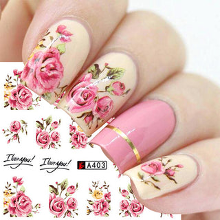  Nail Art Rose Nail Sticker Bowknot cashymart