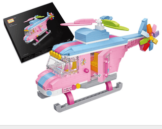  Pink Helicopter Building Block Puzzle Toy cashymart