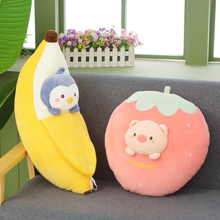  Cute Banana Pillow Carrot Doll Fruit Plush Toy cashymart