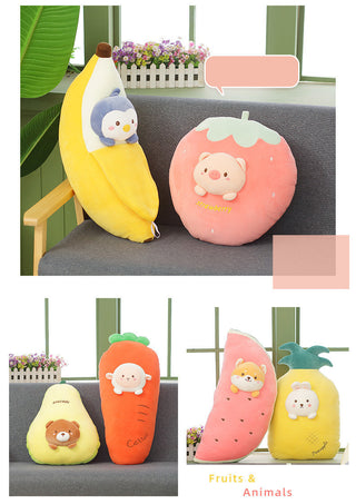  Cute Banana Pillow Carrot Doll Fruit Plush Toy cashymart