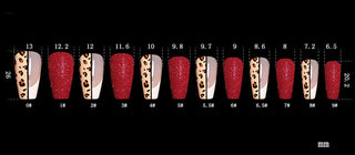  Red Jump Color Leopard Print Ballet False Nails cashymart