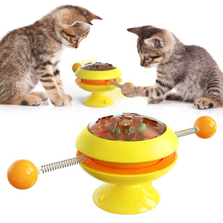  Rotating Interactive Cat Toy with Catnip Dispenser cashymart