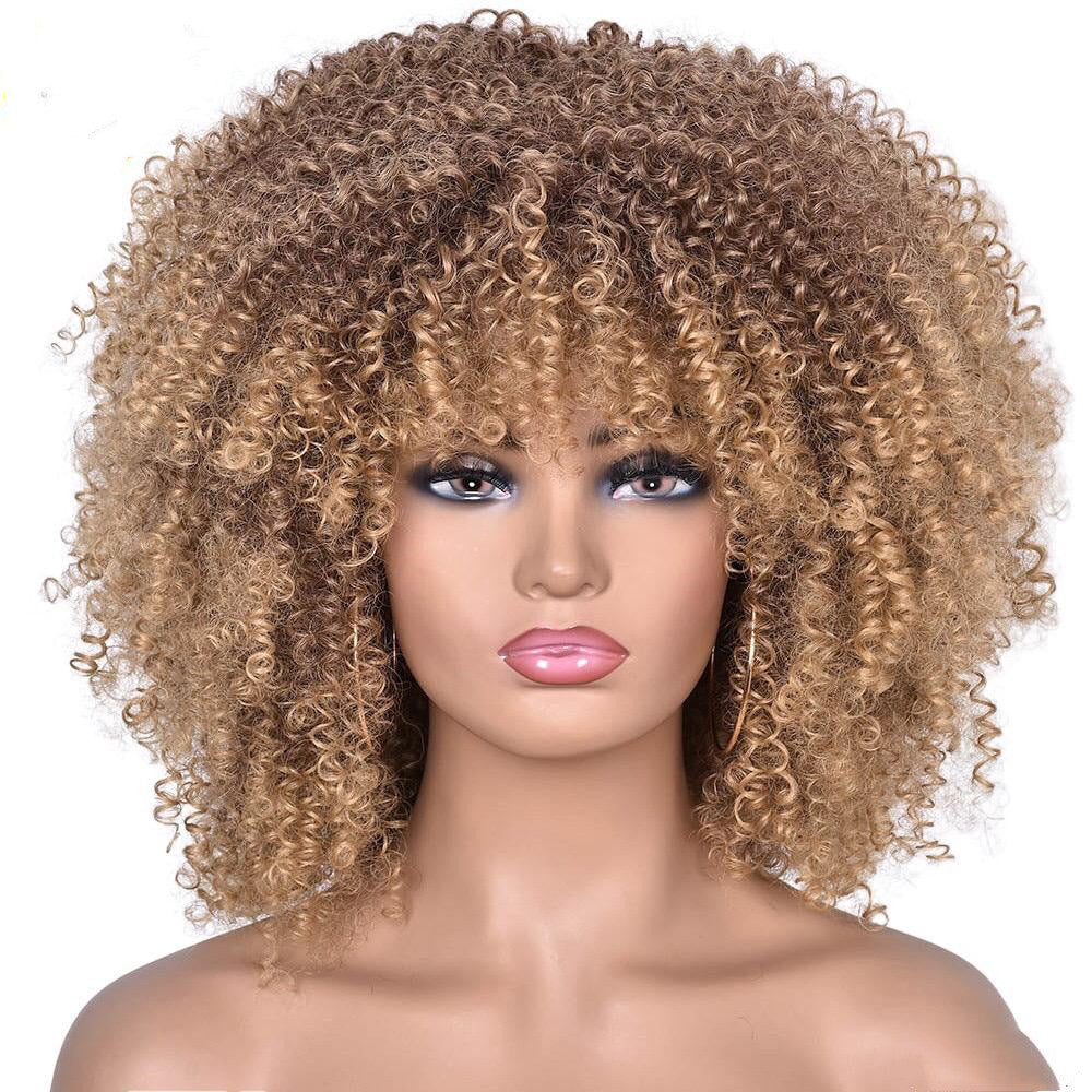  Short Curly European and American Female Wigs cashymart