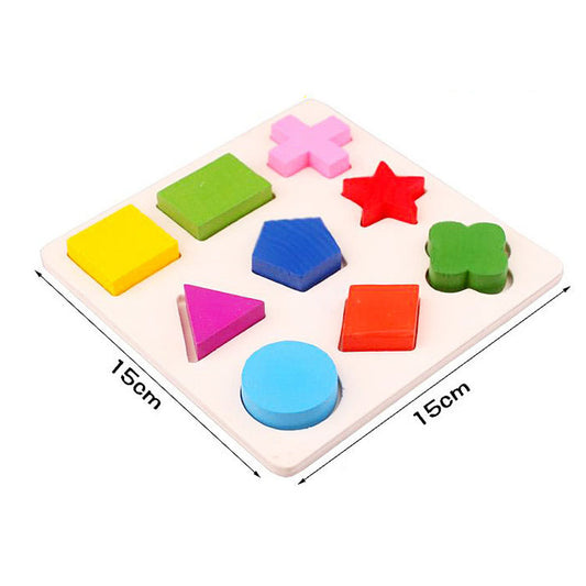  Geometric Shape Jigsaw for Kids Educational Toy cashymart