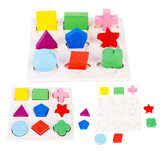  Geometric Shape Jigsaw for Kids Educational Toy cashymart