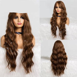  Brown Long Curly Wig cashymart