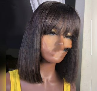  Blonde Short Straight Hair Bobo Wig cashymart