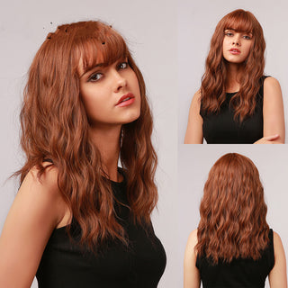  Curly Ombre Brown Blonde Synthetic Wigs cashymart