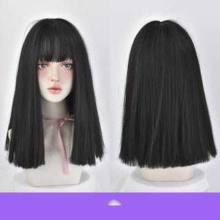  Natural Long Straight Hair Wig Set cashymart