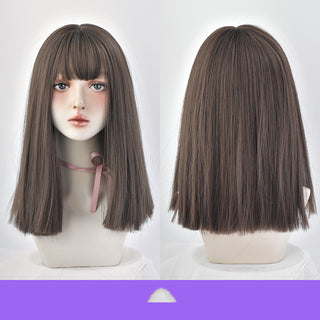  Natural Long Straight Hair Wig Set cashymart