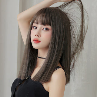  Natural Long Straight Hair Wig Set cashymart