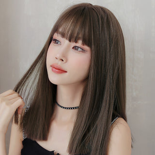  Natural Long Straight Hair Wig Set cashymart