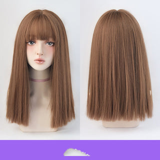  Natural Long Straight Hair Wig Set cashymart