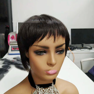  Short Straight Brazilian Human Hair Wig cashymart