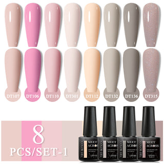  8-Color Gel Nail Polish Set cashymart