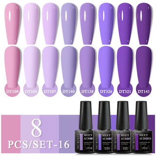  8-Color Gel Nail Polish Set cashymart