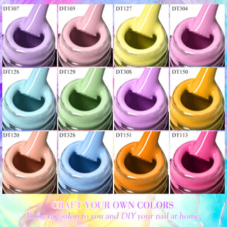  8-Color Gel Nail Polish Set cashymart