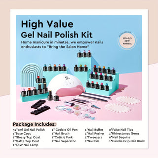  54-Piece Gel Nail Polish Kit cashymart