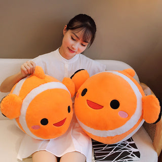  Clownfish Aquatic Plush Throw Pillow cashymart