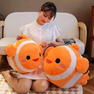  Clownfish Aquatic Plush Throw Pillow cashymart