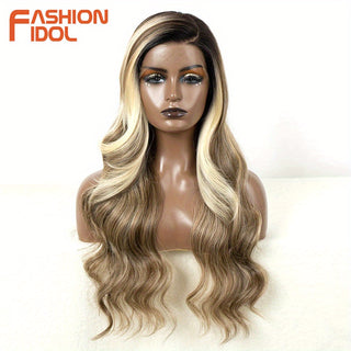  FASHION IDOL 26 Inch Ombre Brown Wave Wig cashymart