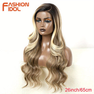  FASHION IDOL 26 Inch Ombre Brown Wave Wig cashymart