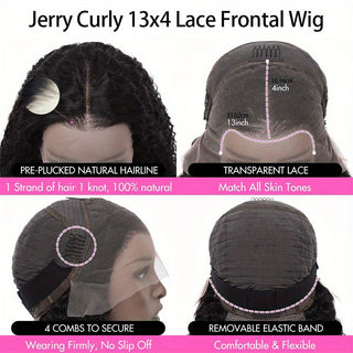  Jerry Curly Lace Front Wig cashymart