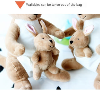  Kangaroo Plush Dolls for Kids: Mother and Child Set cashymart