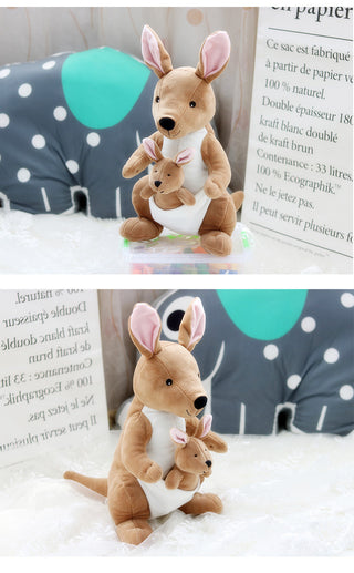  Kangaroo Plush Dolls for Kids: Mother and Child Set cashymart