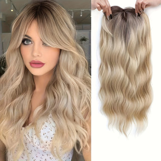  22-Inch Gradient Blonde Synthetic Wig cashymart