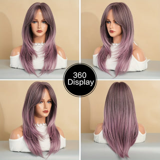  Vibrant Violet Wavy Wig cashymart