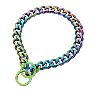  Stylish Titanium Steel Dog Chain with Color Plating cashymart