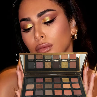  18 Color Golden Eye Shadow Palette Matte and Glitter cashymart