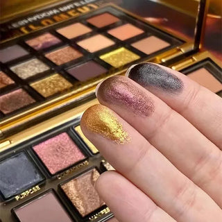  18 Color Golden Eye Shadow Palette Matte and Glitter cashymart