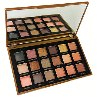  18 Color Golden Eye Shadow Palette Matte and Glitter cashymart