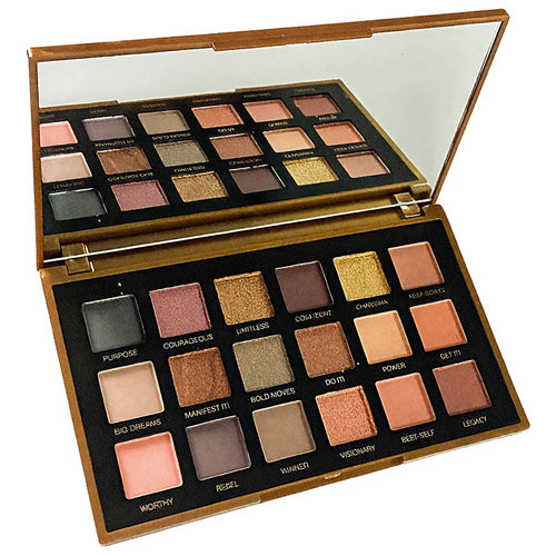  18 Color Golden Eye Shadow Palette Matte and Glitter cashymart