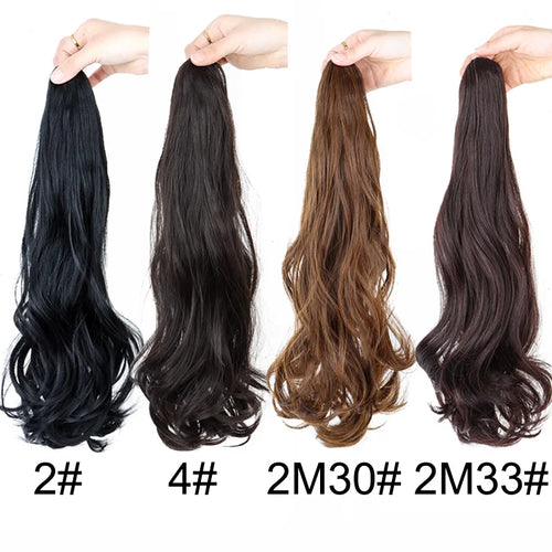  18 Inch Synthetic Wavy Curly Ponytail Extension cashymart