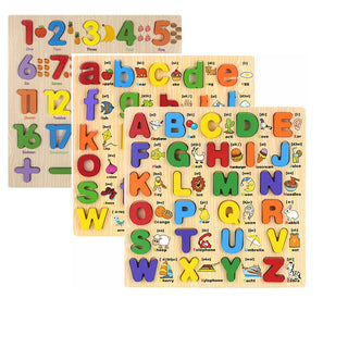  Educational Wooden Cartoon Hand Grab Puzzle Board for Children's Day Gift cashymart