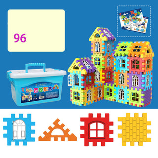  Educational Large Particle Square Plastic Building Blocks for Children cashymart