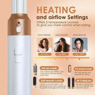  2025 New 5 in 1 Hair Dryer Hot Comb Set cashymart