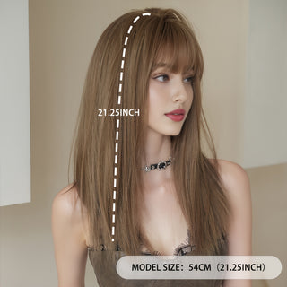  Chic Layered Wig with Bangs cashymart