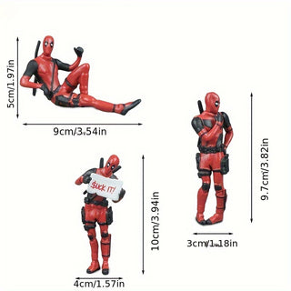  Vibrant Deadpool Figurine Trio cashymart