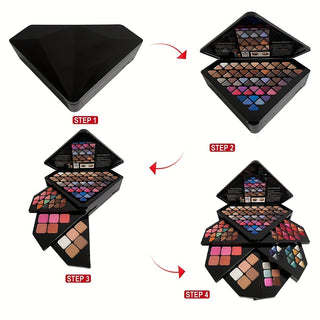  130 Colors Diamond Shape Makeup Kit cashymart