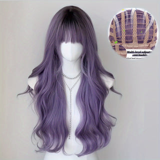  Wavy Ombre Purple Wig cashymart